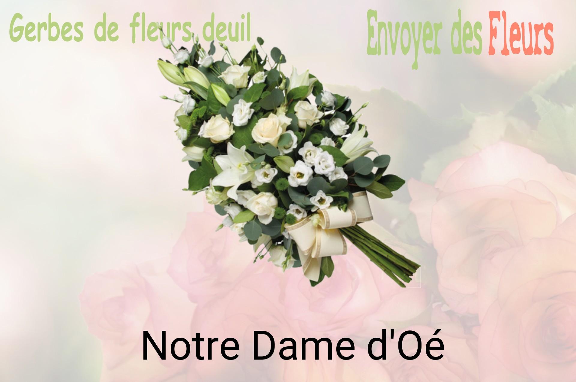 Gerbe de fleurs de deuil livrée à Notre-Dame-d'Oé